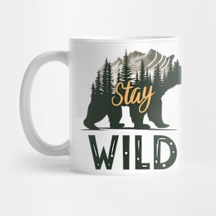 Stay Wild Bear Silhouette Design Mug